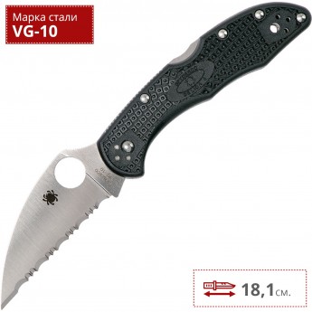 Нож SPYDERCO DELICA 11FSWCBK Нож SPYDERCO DELICA 11FSWCBK
